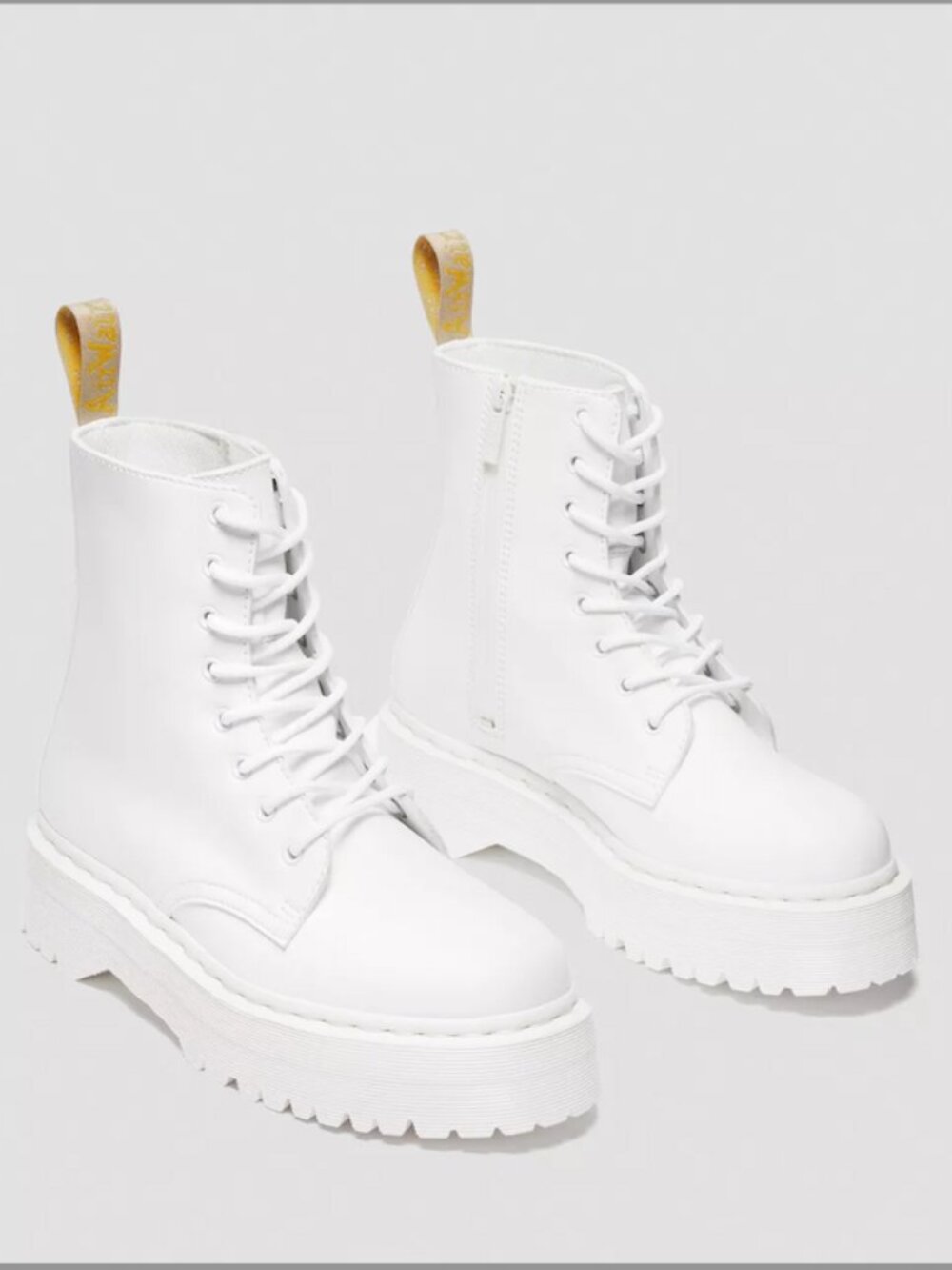 Dr. Martens White Jadon ll Platform Boot in Size 10